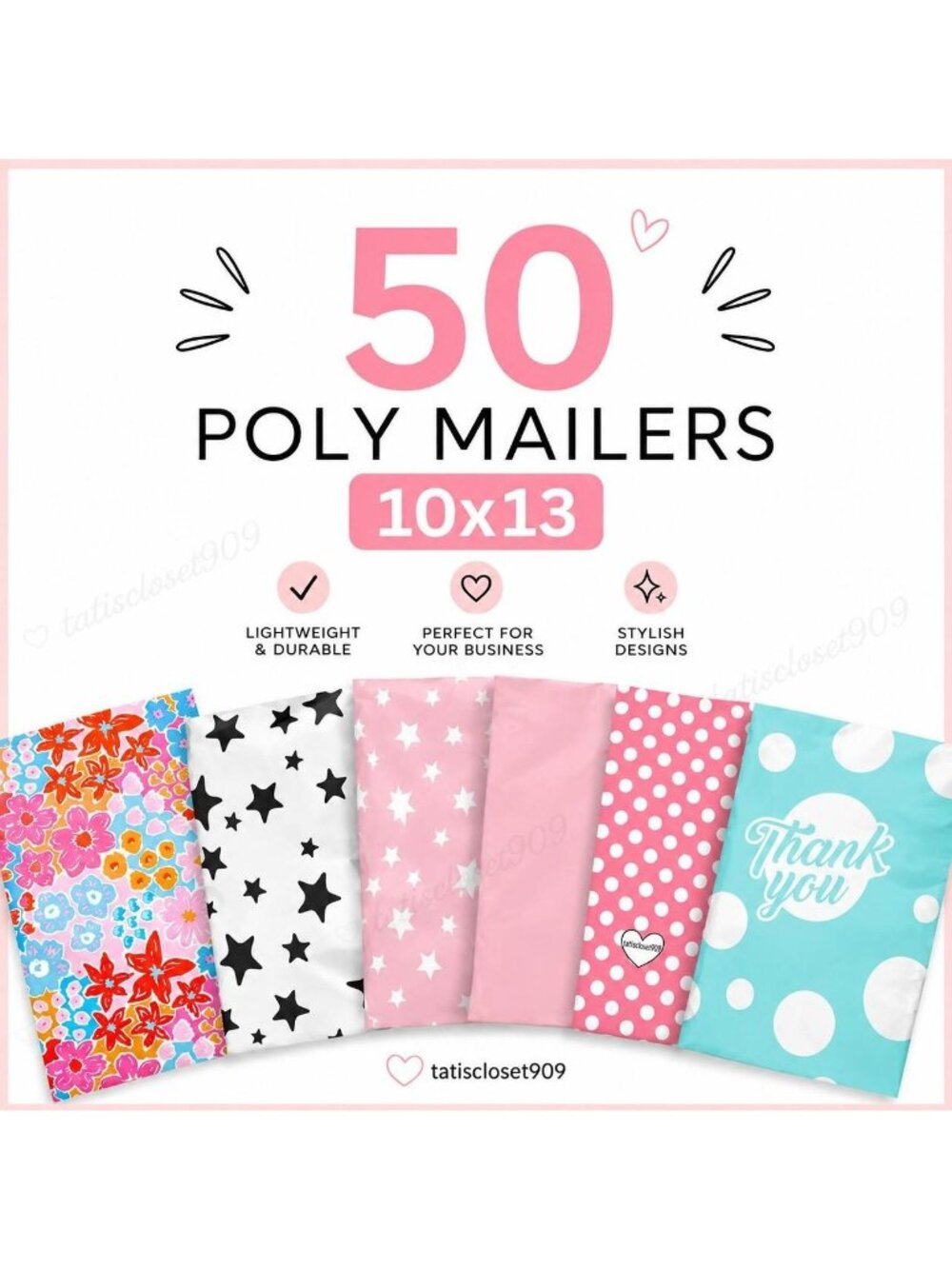 50 Pack 10x13 Poly Mailers